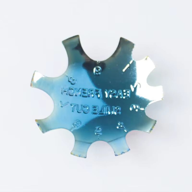 1Pcs Easy French Cut V-Shape Tips Manicure Edge Trimmer C-Curve/Oval Shape Trimmer Steel Line Tools Nail Art Acrylic Cutter AM01